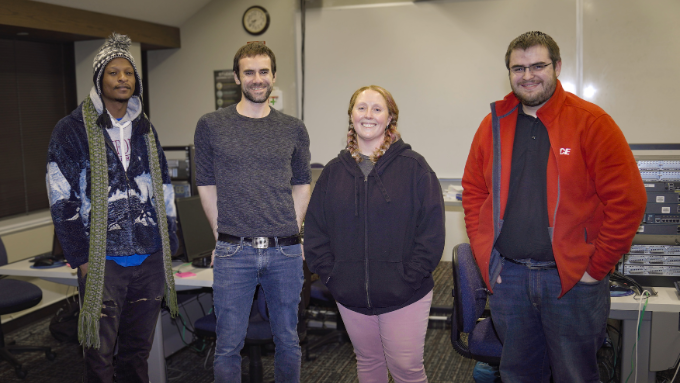 four RVC students who recently competed in a cybersecurity competition