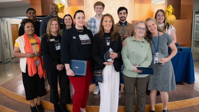 Eagle Award winners from RVC and the community displaying their certificates and accolades.